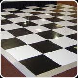 Black and white dance floor