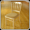 Natural wood banquet chair